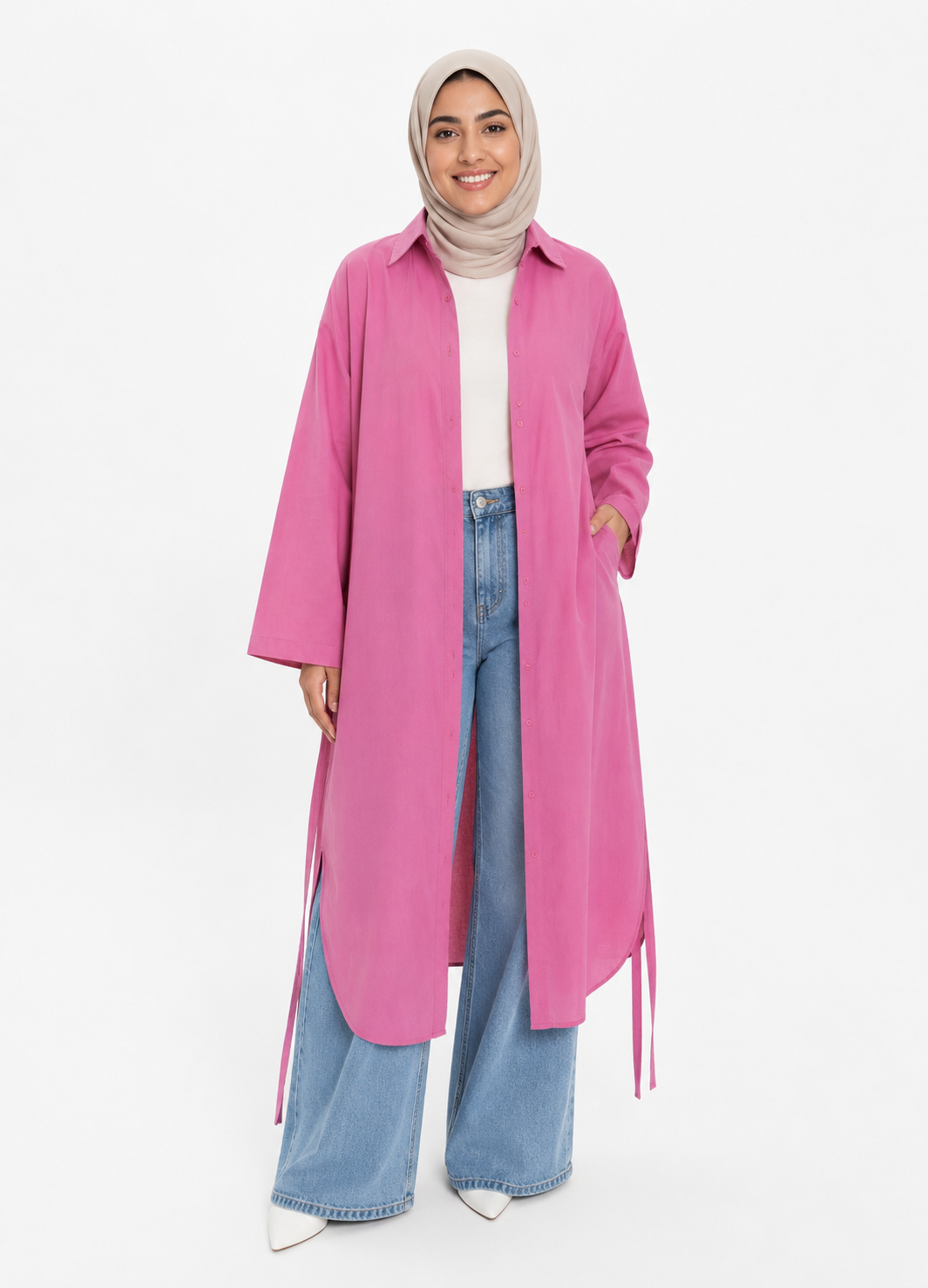 Long linen shirt