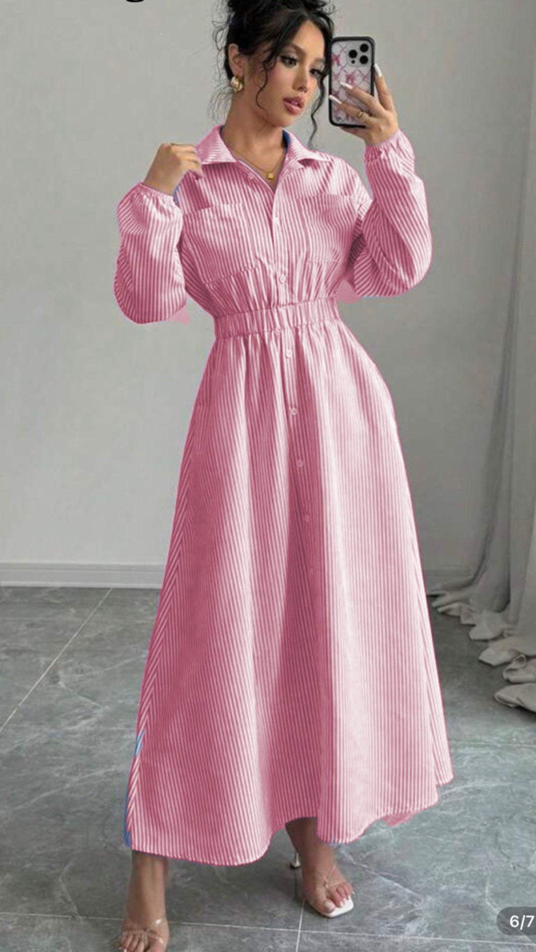 Striped cotton dress