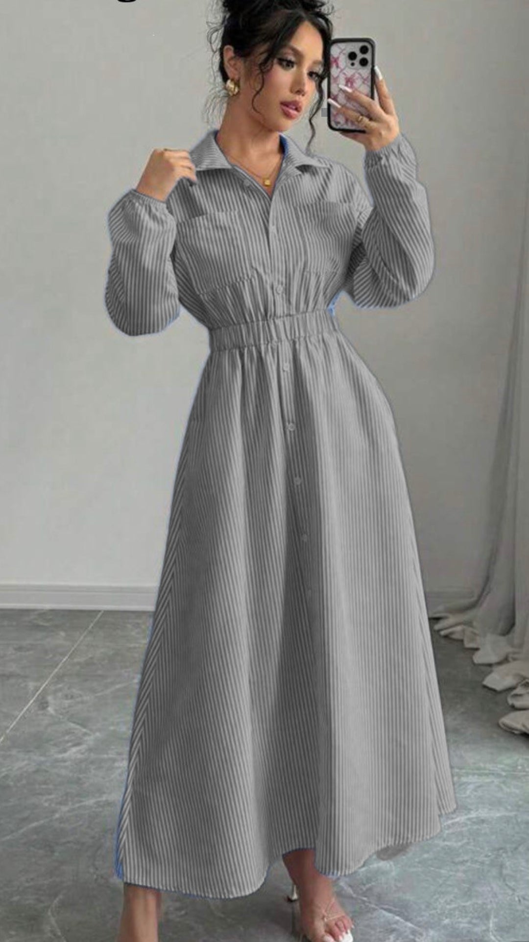 Striped cotton dress