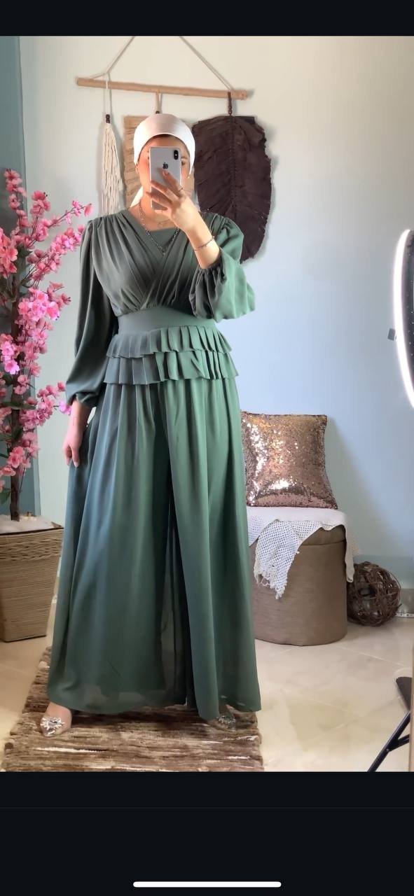 Chiffon Evening Jumpsuit – Fully Lined