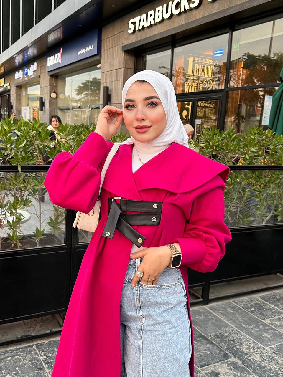 Wine Red & Black Coat