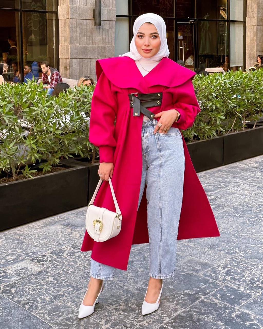 Wine Red & Black Coat