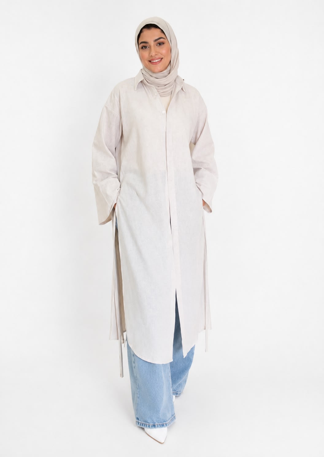 Long linen shirt