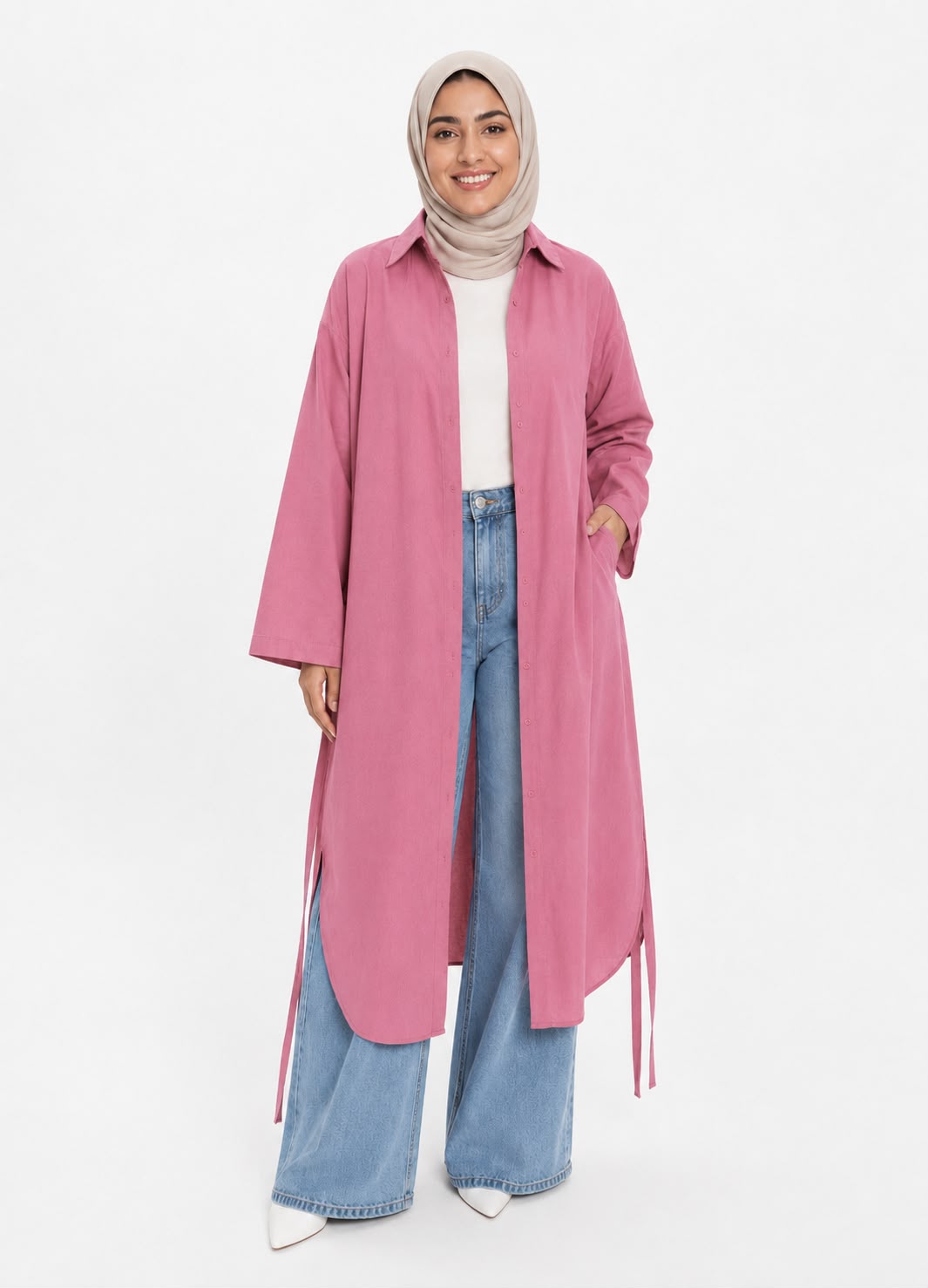 Long linen shirt كتان بيور