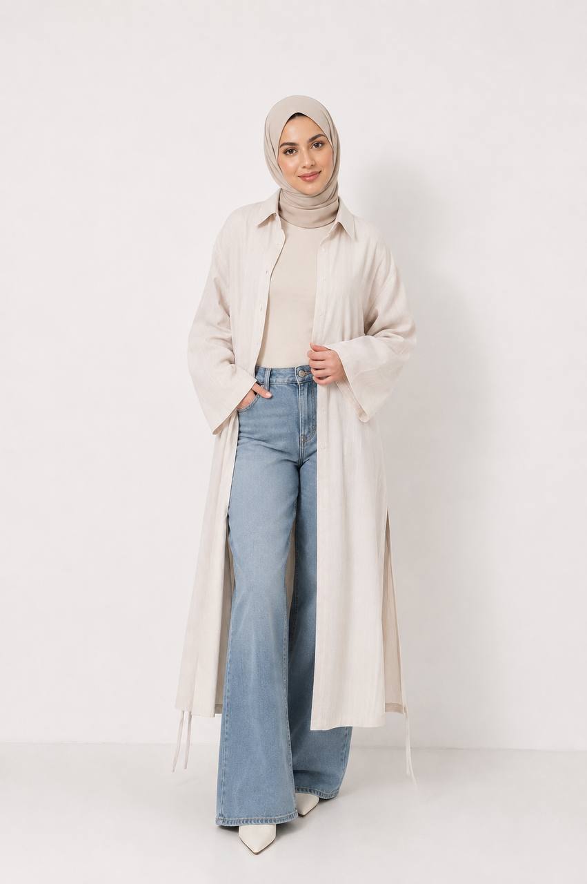 Long linen shirt كتان بيور