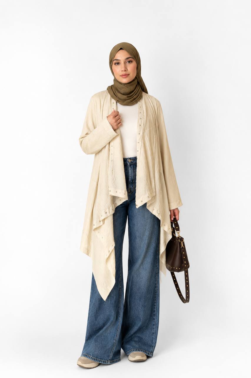 Cardigan كتان بيور (Copy)