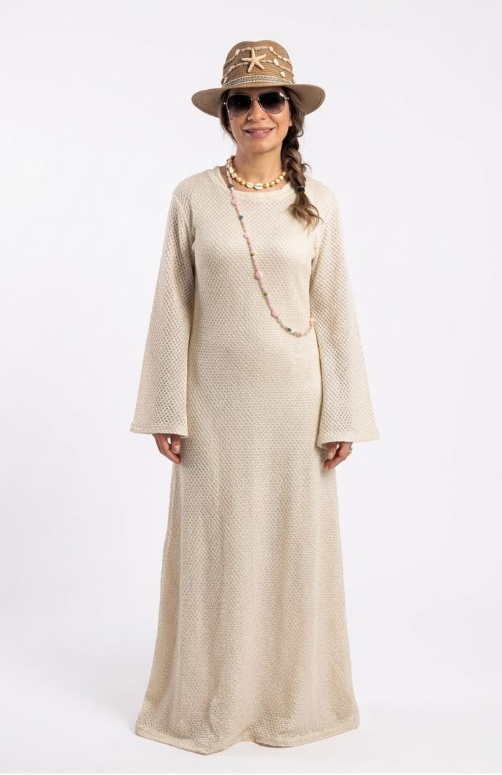 Beach dress+ بطانة هدية