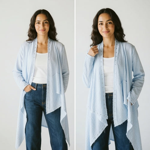 Cardigan كتان بيور